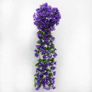 Azgalery PBP94 / Tanaman Hias Plastik Bunga Rambat Sakura Mawar Juntai Buatan Artificial Hanging Flower Ornamen Hiasan Gantung Dekorasi Dinding Meja Rumah Ruangan / COD