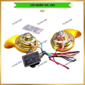 Còi ngân Trung Quốc 12V 24V lắp xe ôtô xe công trình.