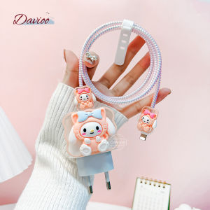 Iphone18w&20w | Pelindung Kabel Carger Pelindung Adaptor Charger Pelindung Carger Iphone Motif Cantik Lucu Bervariasi