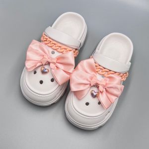 รองเท้า Crocs แบบถอดได้ประดับรูปโบว์สีสันสดใส