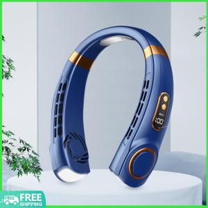 【New Arrival】 Portable Neck Fan with Bladeless Design 5 Speeds USB Rechargeable Handheld Fan for Outdoor and Indoor Use