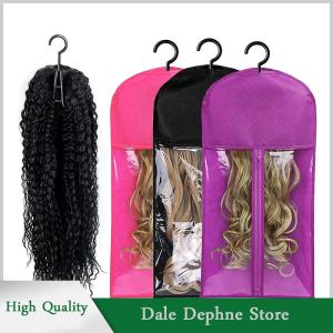 [Dale Dephne] Long Hair Extensions Storage Bag Non-Woven Dust Proof Wigs Carrier Bags With Hook For Home Organizer Wig Packing Bag