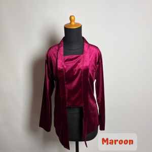 Kebaya Kutubaru Bludru Polos Wanita Dewasa Baju Domas Dewasa