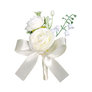 Hoa cưới cổ tay corsages boutonniere cho cô dâu chú rể trông tự nhiên hoa hồng giả cho dịp đặc biệt