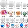 10 Keping Acuan Silikon Resin Sfera, Acuan Bentuk Bola 3D SENHAI Pelbagai Acuan Epoksi Saiz Bulat untuk Kraf DIY, Membuat Barang Kemas, Hiasan Rumah. 