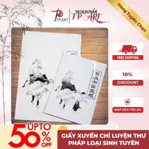 Giấy xuyến chỉ luyện thư pháp loại sinh tuyên phù hợp người mới học luyện viết chữ Hán và vẽ tranh thủy mặc