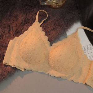 Y&C Ready Stock Women Seamless high quality Lace bra push up adjustable anti-sagging BRA10