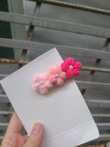 Kẹp tóc hoa len * size 6cm nhiều màu lựa chọn