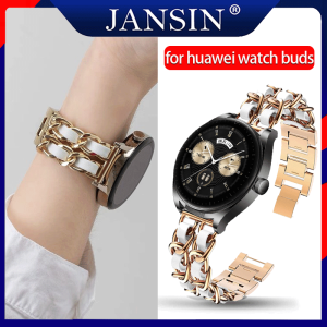 Dây đeo đồng hồ cho huawei watch buds Dây đeo bằng thép không gỉ Vòng đeo tay cho huawei watch buds Dây da kim loại