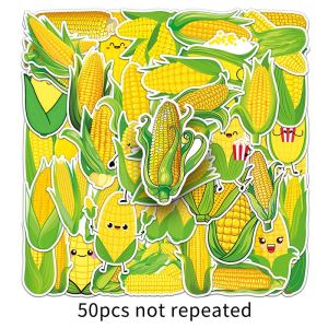 50PCS Vegetable Fruit Corn Sticker Cute Cartoon Food Graffiti Decal DIY Decorative Laptop Waterproof PVC Sticker