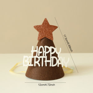 1 Set Leaf Retro Brown Birthday Banner Felt Banner for Party Decorations Supplies Photography Props