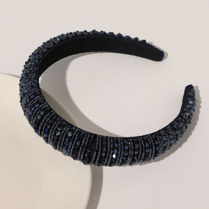 F4 Bando Korea 3cm Impor dengan Aksen Kristal Permata Bando Bridal Glamour Wedding Headband BRJ001