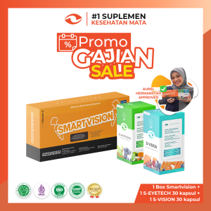 3 BOX SMART VISION ( Suplemen Kesehatan Mata Minus - Plus - Silinder Terbaik ) BPOM & HALAL -