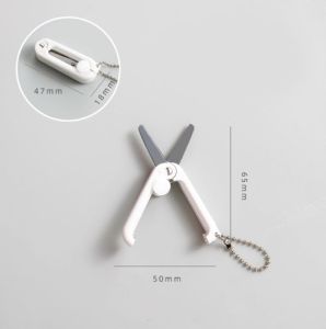 Gunting Lipat mini Portable Tarik Stainless Steel Pemotong Kertas Benang Tali Paper Cutter Mini