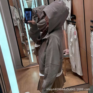 LULU Original Label Scuba Full-zip hooded sweatshirt loose fit short style long-sleeved casual sports jacket with fleece lining