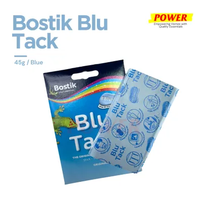 Bostik Blue White BluTack Reusable Wall Adhesive Removable Moldable Glue (Blue /White) 45g
