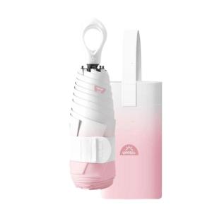 Portable Mini Umbrellas Gradients Color Foldable UVs Blocking 6x2 Ribs Sun Rain Protections for Travel and Daily Use