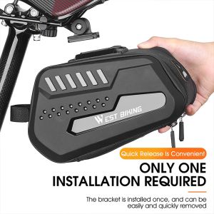 West Biking 0707306 Tas Sadel Sepeda 3D Hard Shell Saddle Tail Bag