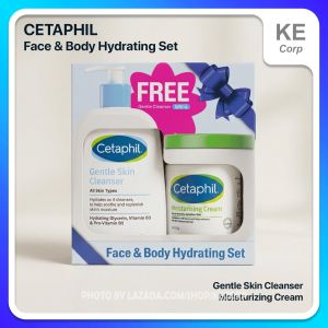Cetaphil Gentle Skin Cleanser 591ml + Moisturising Cream 550g Set
