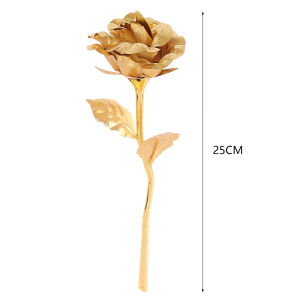 【Free Shipping】Hoa Giả Hoa Lá Vàng Hồng Lấp Lánh Quà Tặng Sinh Nhật Ngày Lễ Tình Nhân Ánh Sáng Nhiều Màu