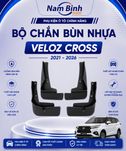 Bộ Chắn Bùn Nhựa Toyota Veloz Cross 2021-2026 | Chắn Bùn Bánh Xe Chống Bắn Bùn Đất Chuẩn Form Theo Xe