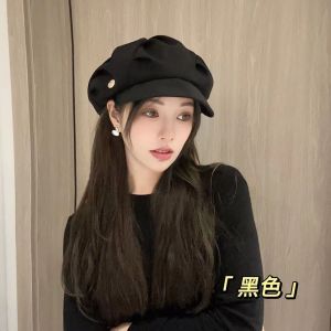 The retro cloud-shaped Beret hat is versatile. The pleated bud bare-faced hat is worn around the painters octagonal hat 显脸小复古云朵贝雷帽子女ins百搭褶皱蓓蕾素颜大头围画家八角帽