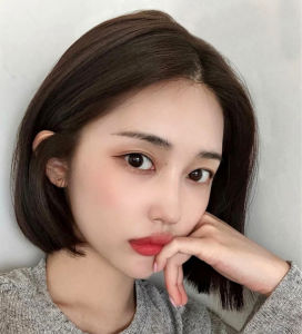 30cm Black Female Bobo Short Straight Natural Wig Hair For Women Girls Ladies Wig Extension Comfortable