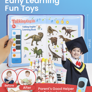 English Early Education Sound Book Interactive Touch Reading System for Toddlers Baby Enlightenment Learning Materials with Audio