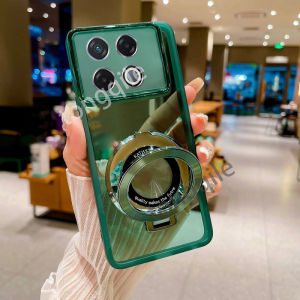 Case For Infinix GT 20 Pro 5G 4G GT20 20Pro 2024 Phone Casing Back Cover Soft TPU Flexible Plating Transparent Clear Shockproof Bumper Camera Lens Protect Ring Holder