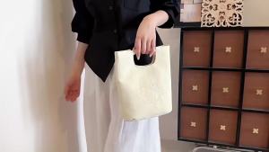 Cute Embroidered Cartoon Wrist Bag Dopamine Bright Color Fashion Bag Everyday versatile large-capacity handbag