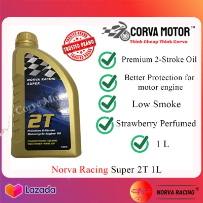 NORVA RACING SUPER 2T 1L MOTORCYCLE OIL MINYAK 2T PENNZOIL RX 2T