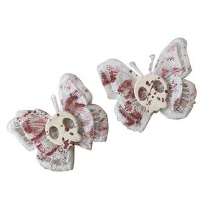 Punk Skeleton for Butterfly Shape Hair Scrunchies Elastic Hair Clips Soft Hair Pins Ropes Xmas Hair Accessories for Girl