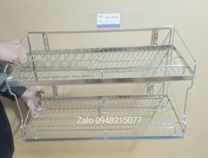 Kệ chén treo 2 tầng inox đặc 304 cao cấp ( ĐỦ SIZE)