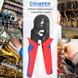 Precise Crimping HSC8 6-4A Self-Adjusting Crimping Pliers With 1200PCS Connectors 0.25-10mm² Terminal Crimper Plier Wire Crimping Tool Set Crimper