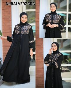 abaya gamis hitam dubai verzara busui jetblack turkey dubai zephy by sabella abaya