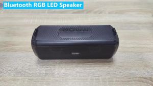 ลำโพงบลูทูธไร้สายใหม่ ซับวูฟเฟอร์พกพาพร้อมไฟ ลำโพงขนาดเล็กสำหรับกลางแจ้ง เสียงเบสหนักแน่น ช่องเสียบการ์ด