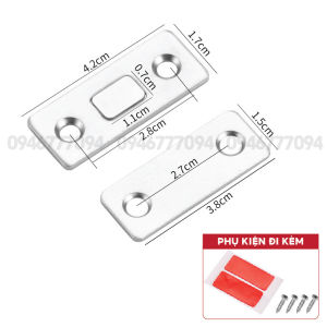 Miếng thép sửa bản lề tủ miếng tấm Pát Pad thép vuông sửa bản lề tủ quần áo tủ đồ INOX NANORON