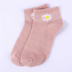 D080 Kaos Kaki Motif Bunga Wanita KaosKaki Pendek Korea Short Socks Kaos Kaki Pendek Semata Kaki