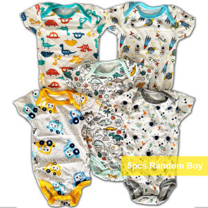 5pcs Baby Romper Random Boy Girl Short Sleeve Cotton Rompers Baju Bayi Newborn