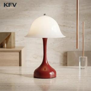 KFV Mushroom Desk Lamp Wireless Table Lamp Rechargeable Bedside Lamp LED Table Light Dimmable 3000K-6000K Bedside Desk Lamps