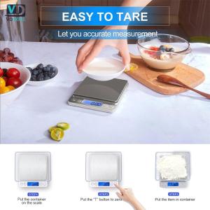 [Uetech]2kg/3kg/500g Small Digital Food Scale 0.1/0.01g Coffee Scale Digital Kitchen Scale High Accuracy Gram Scale for Home Use