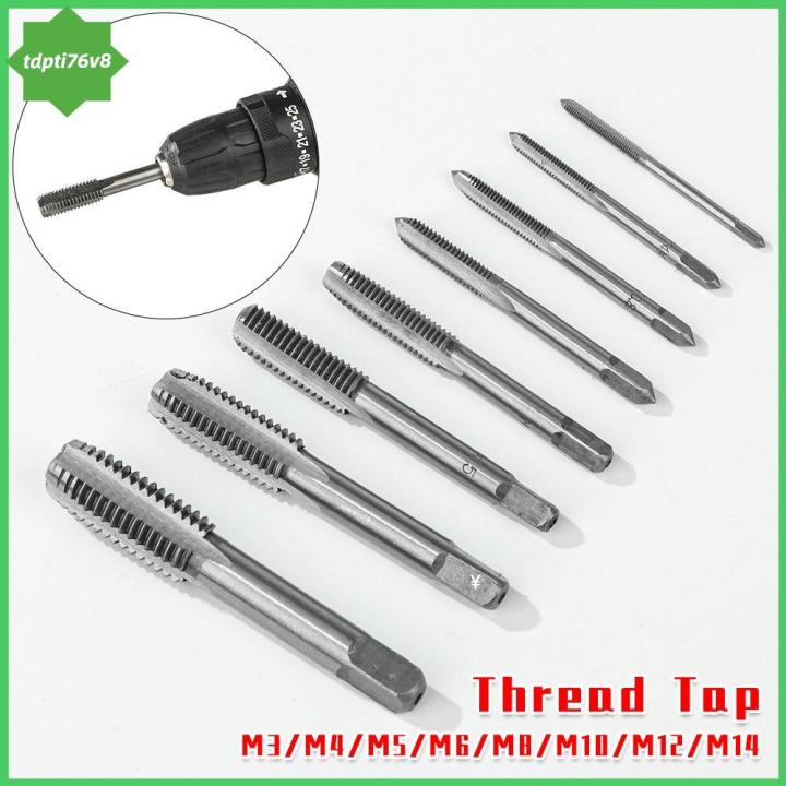 【COD】2Pcs/Set M3M14 Thread Tap Set Hand Straight Flute Taps Metric