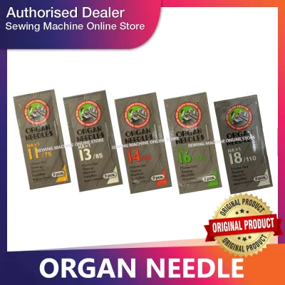 🔥READY STOCK🔥 Organ Needles / Jarum Organ HA SIZE 11/13/14/16/18 5PCS/PKT Jarum Mesin