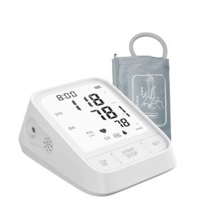 Elderly-Friendly Automatic Blood Pressure Monitor with Large Backlit Display & Voice Guidance