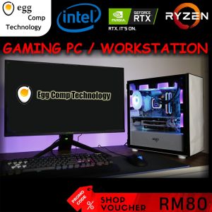 Budget Gaming PC Desktop INTEL I3 I5 I7 AMD 3000G / 5600G / RTX3060 / GTX1650 / RTX3050 / GT1030 / PUBG GTAV Fullset 24 Monitor