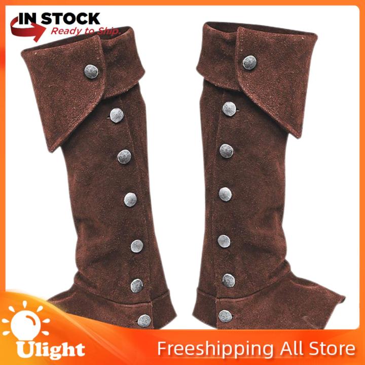 Ulight Pirate Boots cover Medieval and Faux Leather Costume Boots