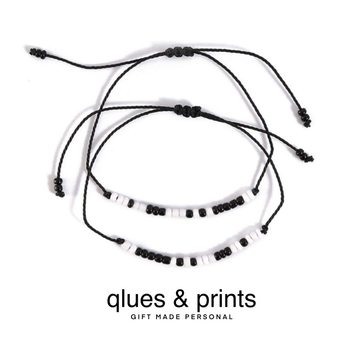 JEWELRY] Customized Morse Code I Love You Couple