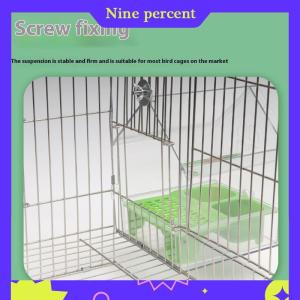 Nine percent Hanging Parrot Feeder Prevent Scattering Bird Feeding Bowl Multifunction Bird Bath Parakeets Bathtub Bird Cage Accessories