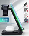 Wireless Charging Station,3 in 1 Fast Charging Station,Wireless Charger Stand for iPhone 15/14/13/12/11 Pro Max/X/Xs Max/8/8 Plus, AirPods 3/2/pro, iWatch Series 8/7/6/5/SE/4/3/2. 
