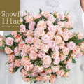 (15 FLOWERS) SNOWFLAKE LILAC Artificial Fake Flower Bouquet Living Room Home Decor Decoration Bunga Hiasan Rumah Meja. 